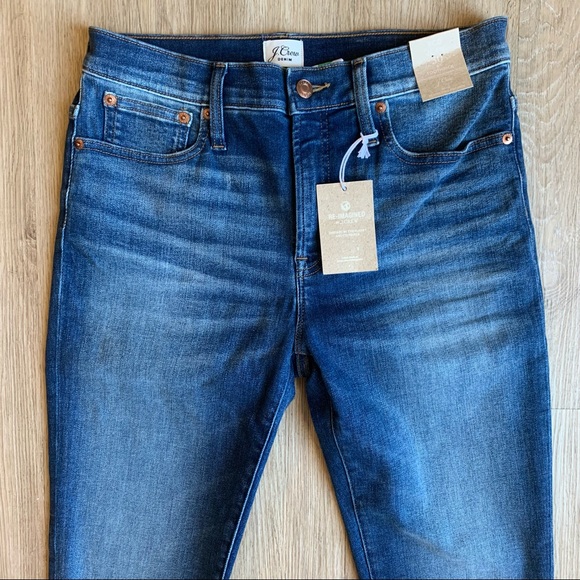 J. Crew 9" High-Rise Toothpick Skinny Jeans in Kent Wash Size 30 - Picture 4 of 8